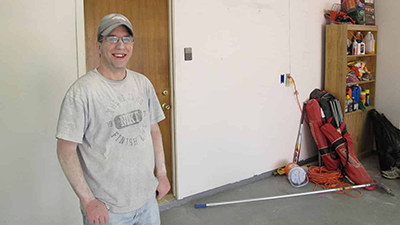 Garage Makeover: Bringing Down the Popcorn Ceiling