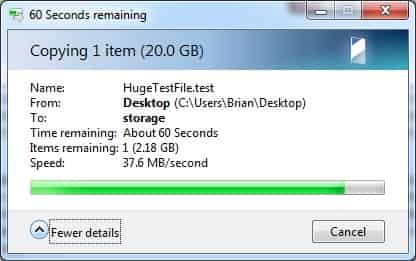 Windows File Copy Throughput