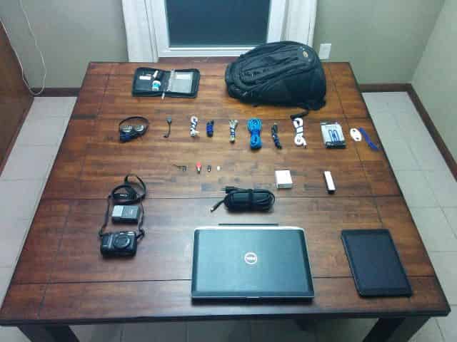 All of the contents of my Laptop Bag