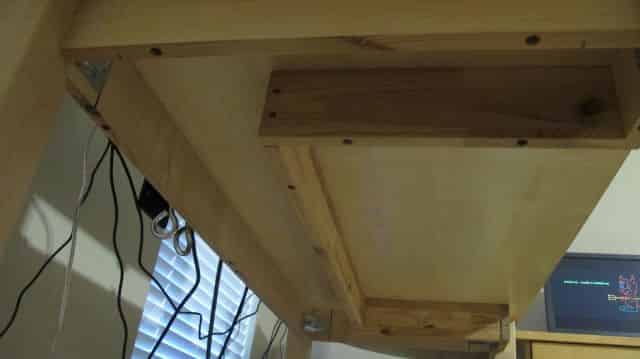 Underside of my desk, including keyboard drawer