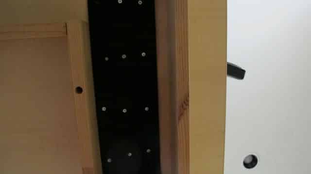 Velcro screwed to underside of Desk #1