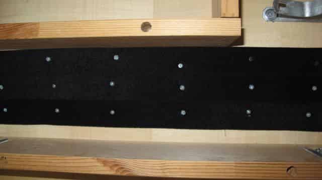 Velcro screwed to underside of Desk #2