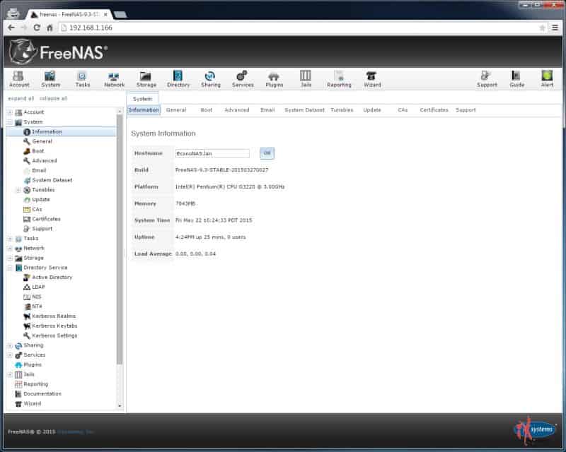 Updating the FreeNAS Hostname