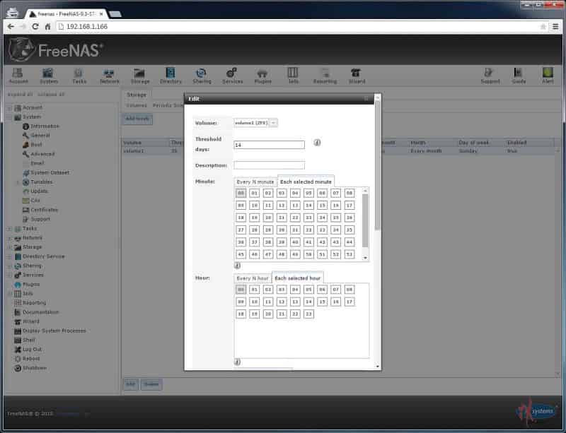 Updating Scrub scheduling