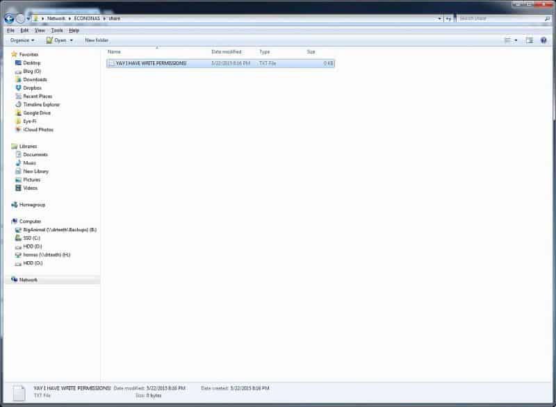 Validating Share creation and functionality