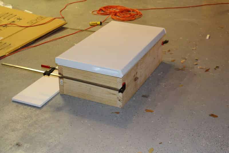 Test fitting the freezer lid to the collar frame #2