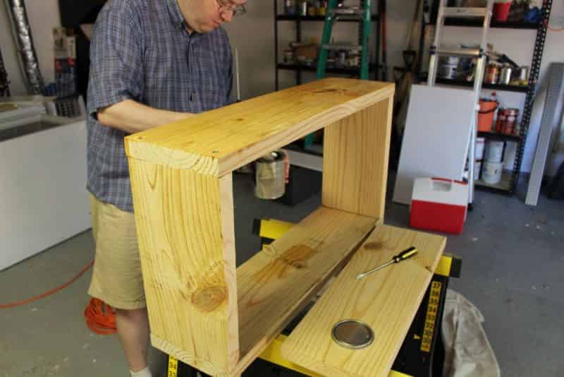 Pat slopping polyurethane all over the collar frame #1