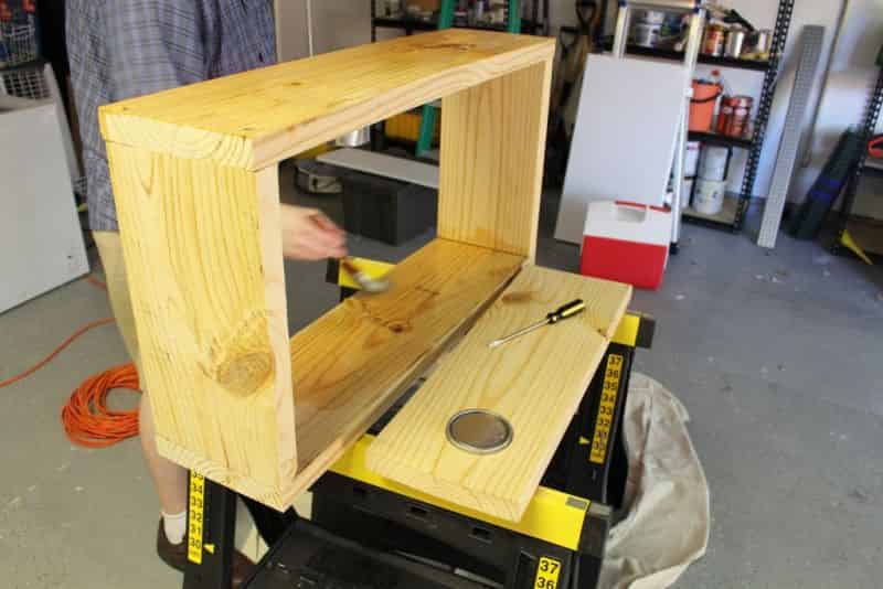 Pat slopping polyurethane all over the collar frame #2