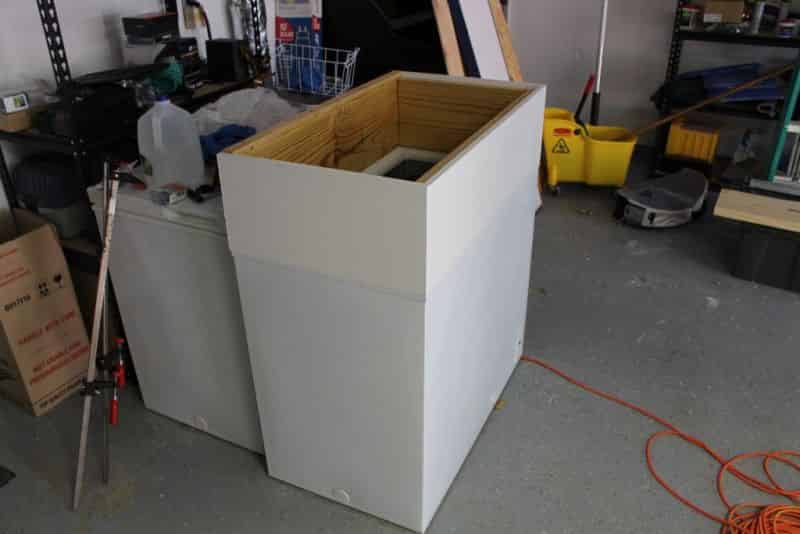 Collar is attached to freezer with silicone #3