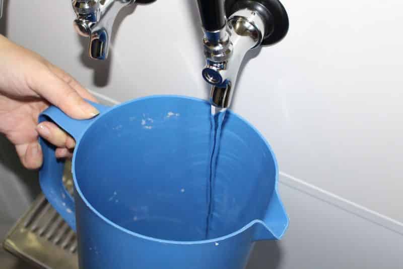 Testing the taps,  doesn't that beer look funny?