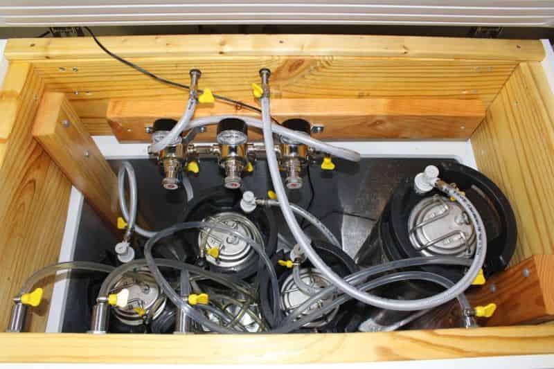 Completed Keezer – Kegs and Plumbing #3