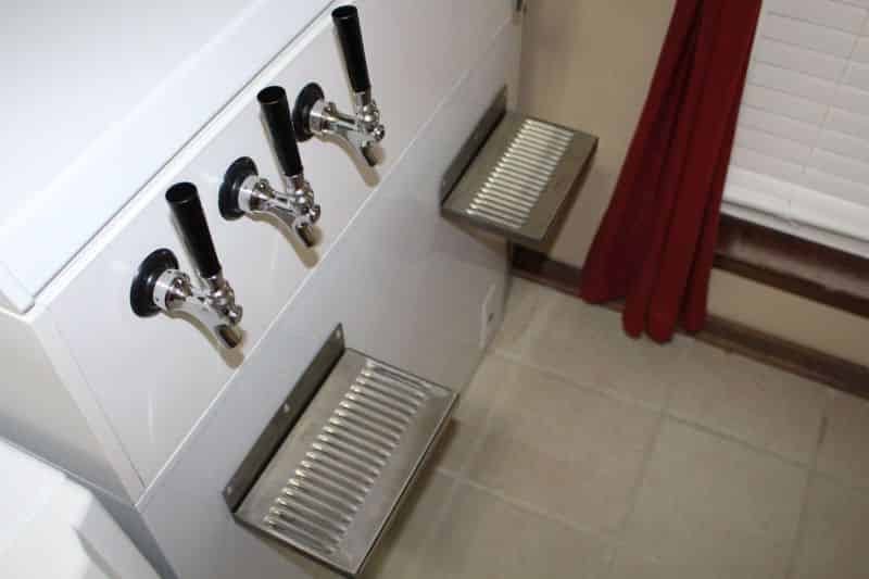 Completed Keezer – CO2 Taps and Drip Tray