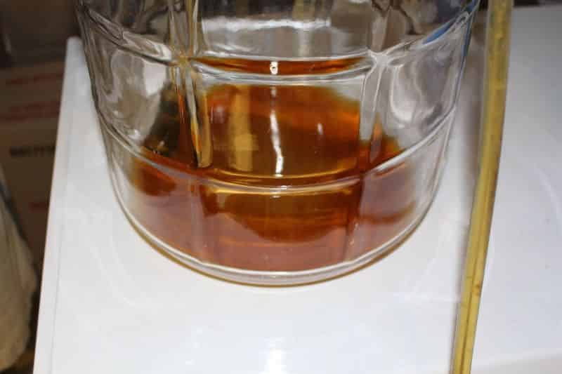 Nearing the end of the keg,  don't want any of the sediment!