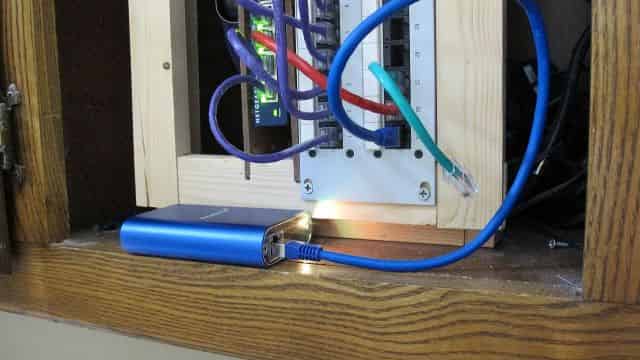 Plugged into PoE AP to measure voltage.