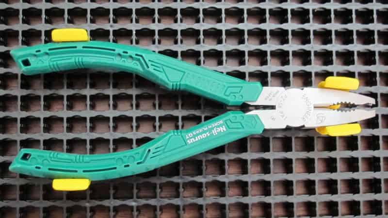 Tool pegs installed and holding a tool.