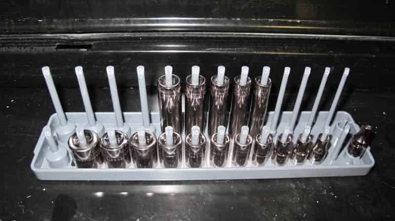 Socket tray in Metric Drawer Closeup