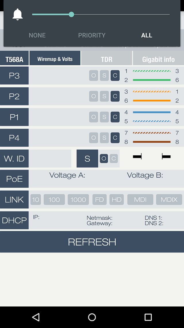 Pockethernet Tester indicates good cabling