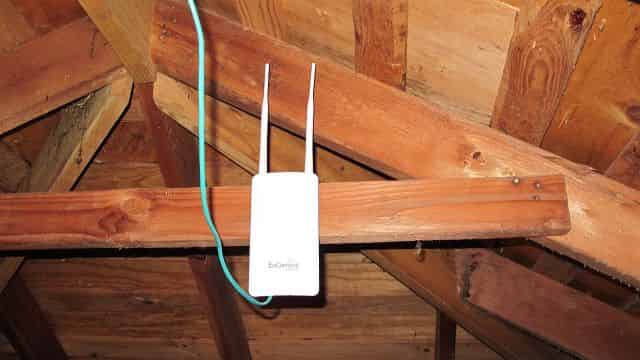 ENS202EXT mounted in attic #2