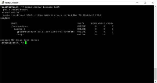 Re-sliver complete on freenas-boot