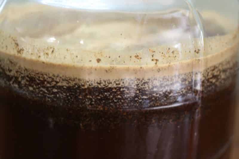 Coffee and water added to Carboy #2