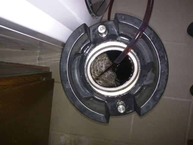 Slowly being siphoned from the carboy into the keg.