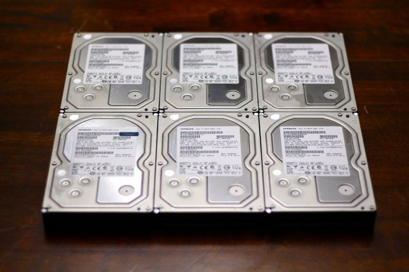 6 x HGST Deskstar 3.5-Inch 2TB 7200RPM