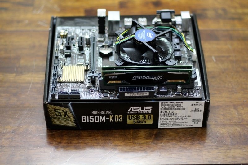Motherboard, CPU, CPU Heatsink & Fan and RAM 
