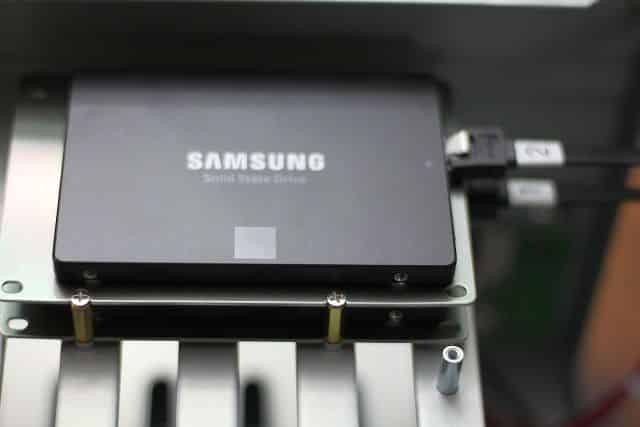 SSDs mounted in stock location #1