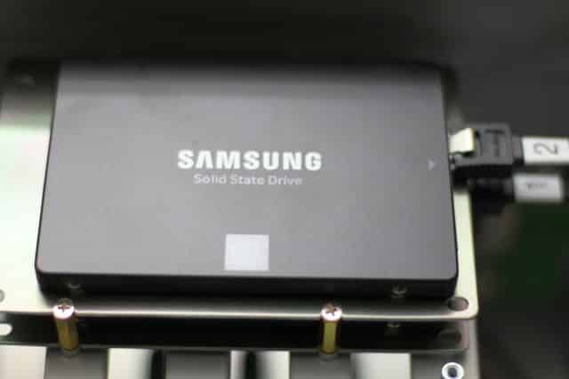 SSDs mounted in stock location #3
