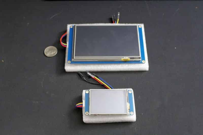 The 7.0” display atop the 2.4” display