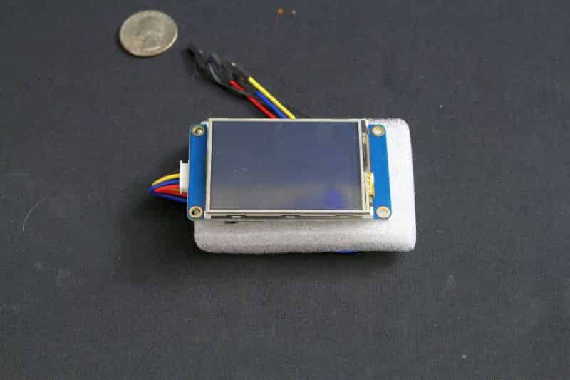 Front side of the 2.4” display