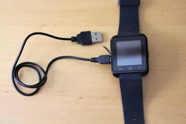 Connected to charging cable