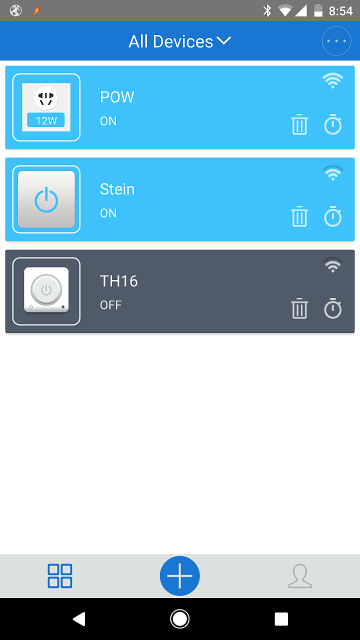 eWeLink: Devices Screen w/ Power Consumption
