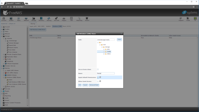 Creating a Media share in Samba