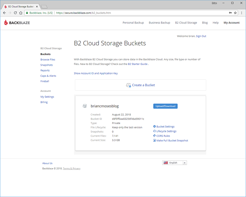 Backing up my FreeNAS to Backblaze B2