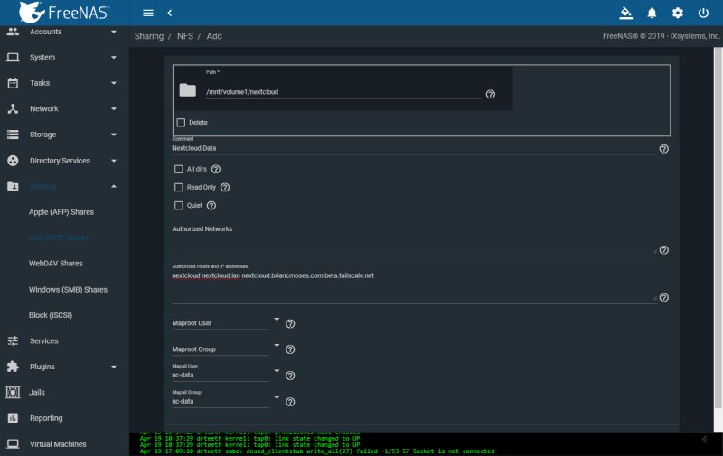 Creating NFS Share