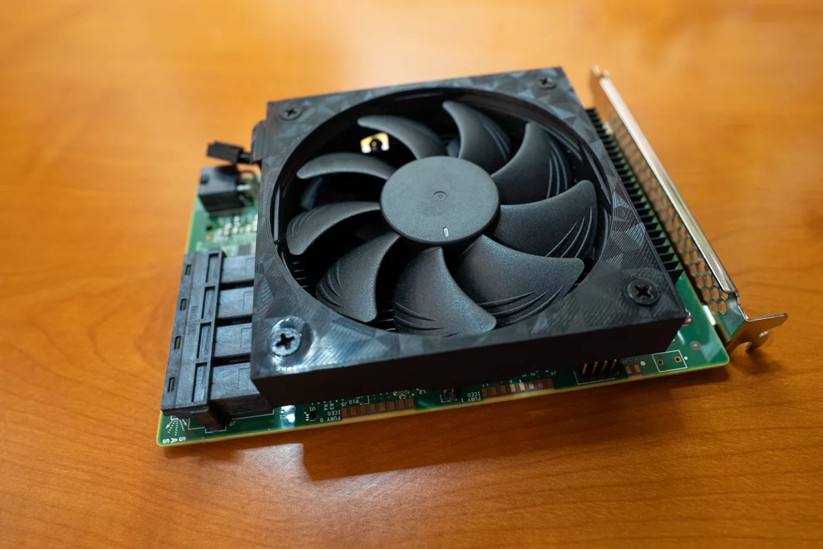 LSI 9300-16i with fan installed #4