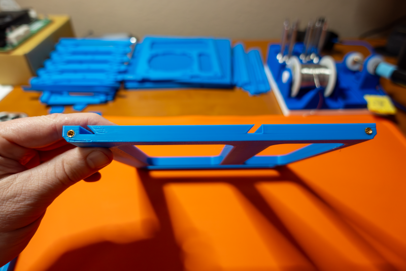 Heat set inserts for the top of the lower chamber #1.