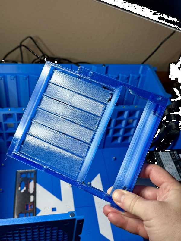 PCIe slot object for translucent PETG closeup #1