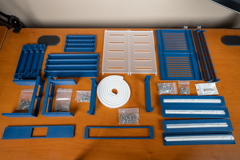 Rackstack 3D-printed parts and hardware