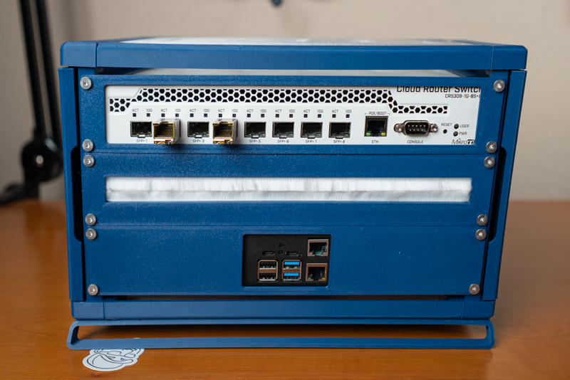 Rackstack with MikroTik Switch and PiKVM v3 #2.