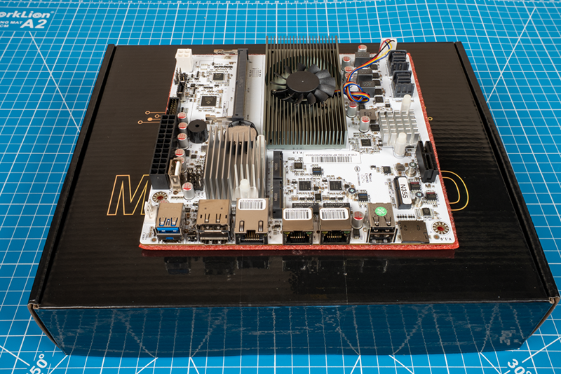 Topton N22 Motherboard viewed from back ports