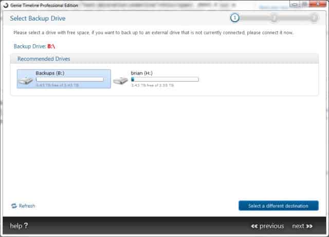 Installation Step 1,  Drive Selection