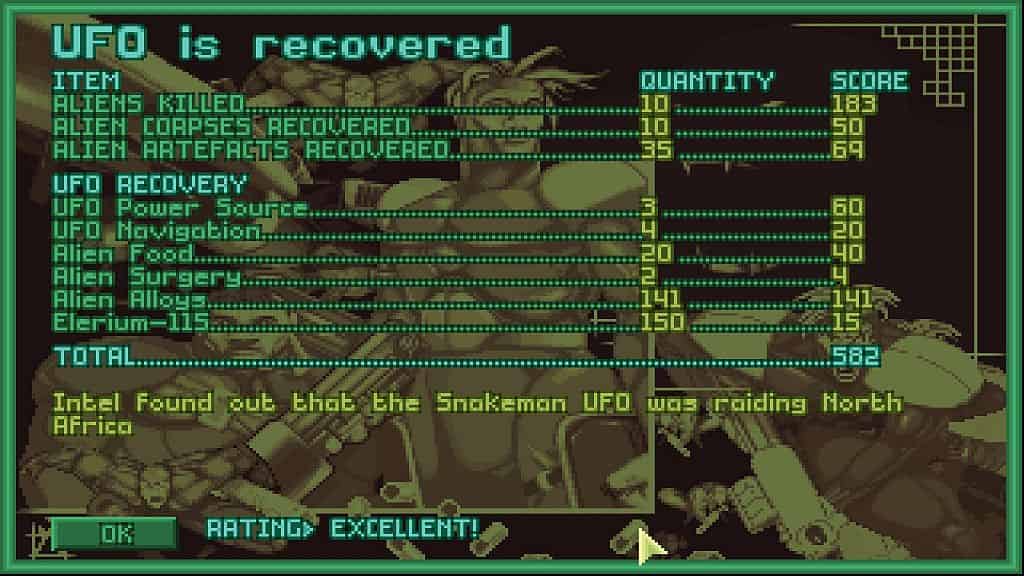 X-COM: UFO Defense Mission Results