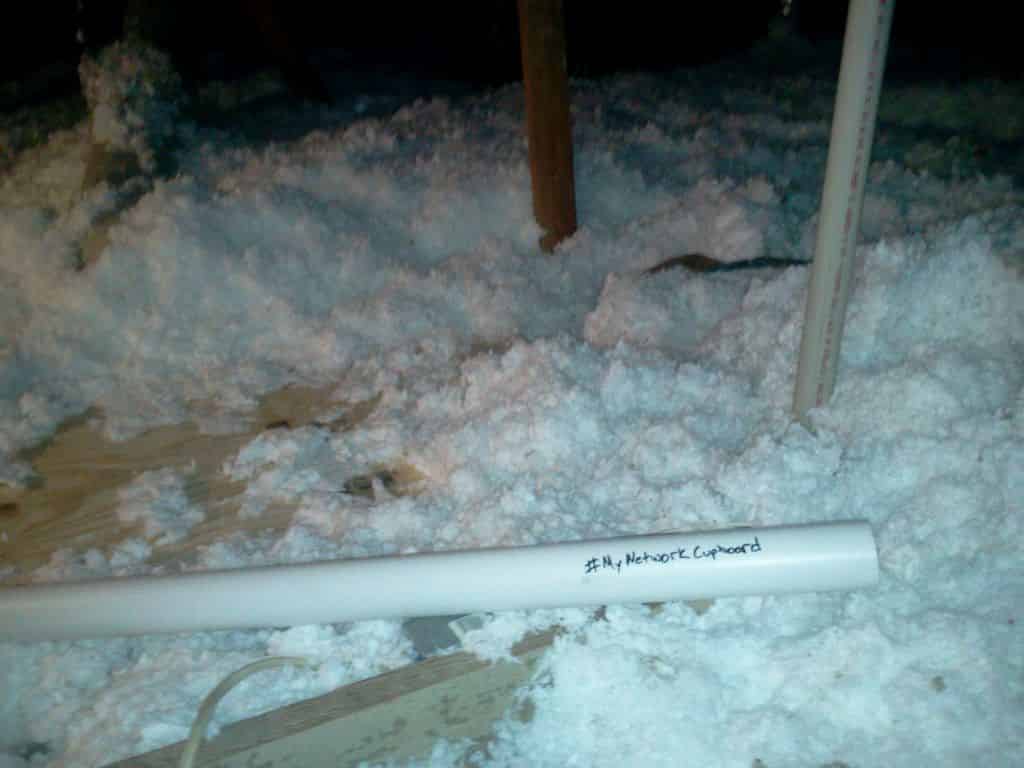 PVC 'conduit' for the cable.