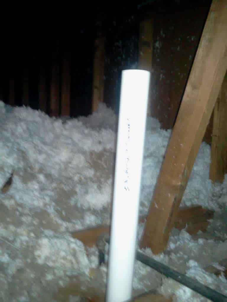 Conduit installed (attic view)