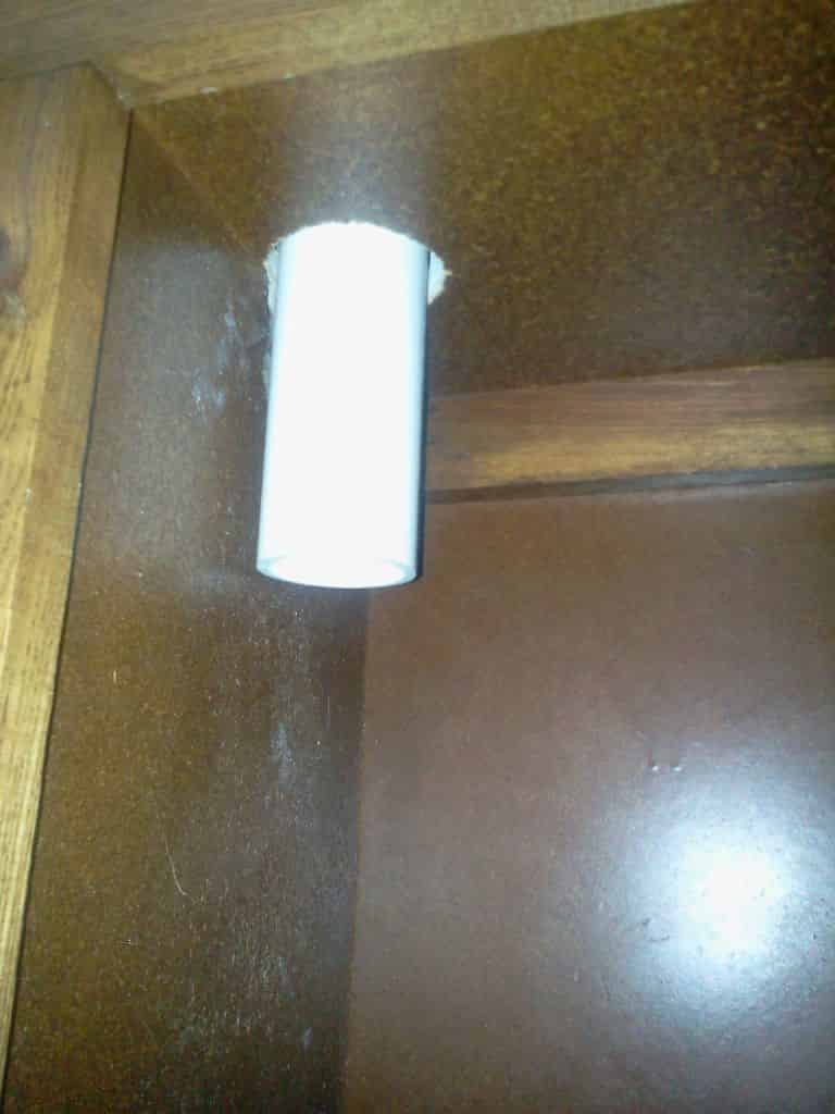 Conduit installed (cupboard view)