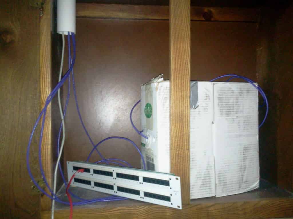 Cables run back to the Cupboard